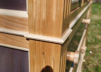 Détail des astragales et cannelures.